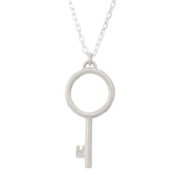 dogeared // swarovski crystal silver key necklace - Picture 6 of 6